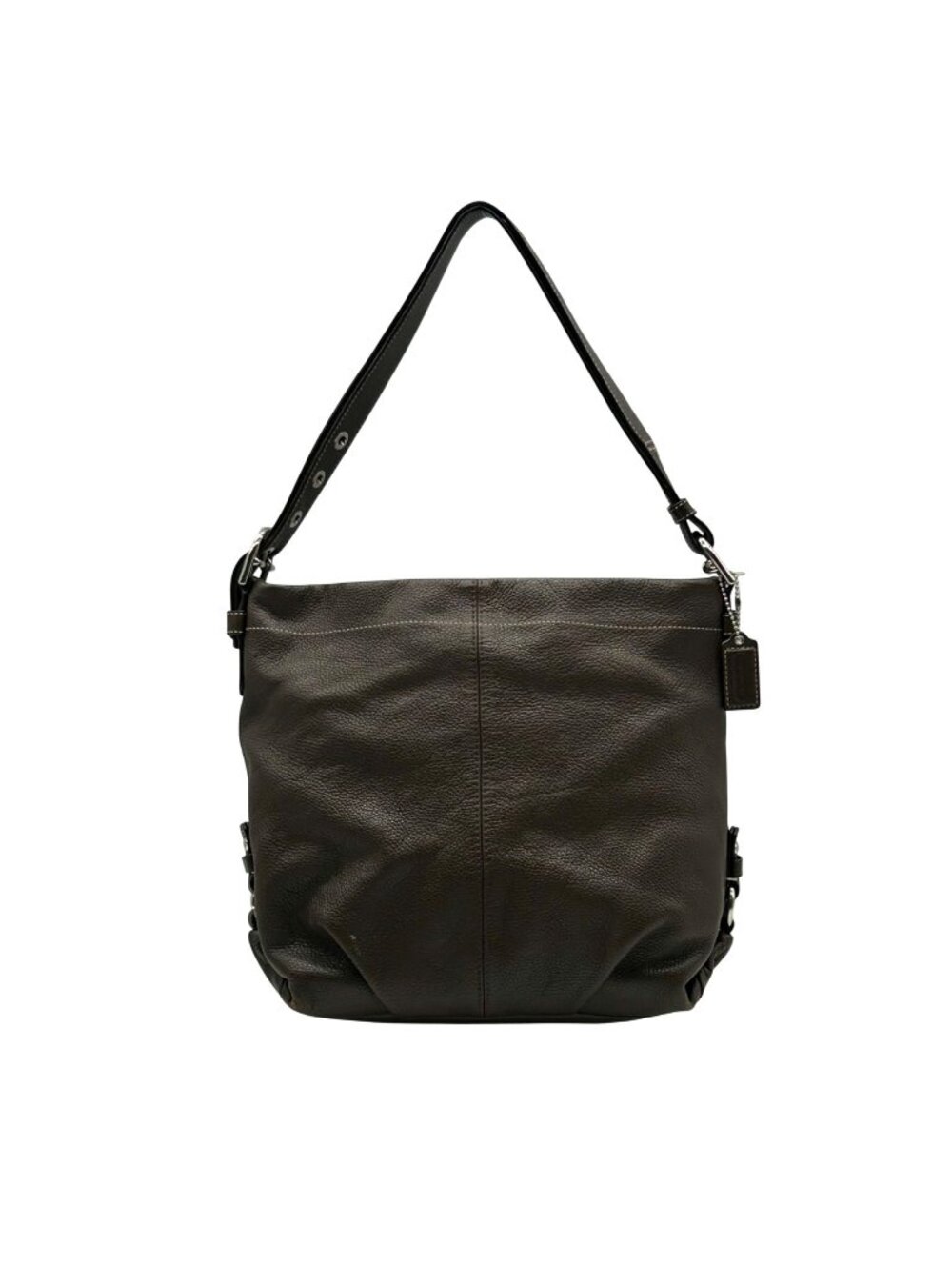Coach Brown Pebbled Leather Shoulder Bag F15064